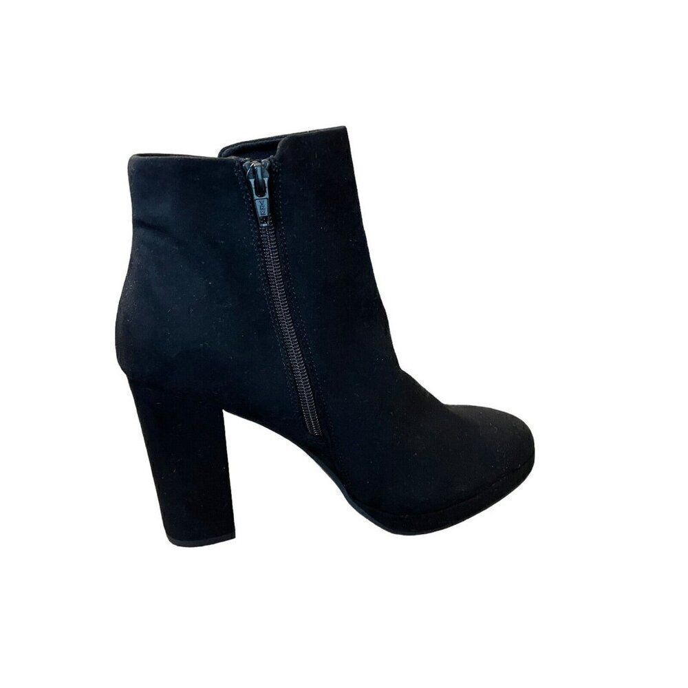 Women’s Size 9.5 M Black Faux Suede High Heel Booties LC Lauren Conrad Boots - Picture 7 of 11